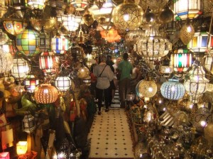 Tin lamps in Jemaa al-Fnaa